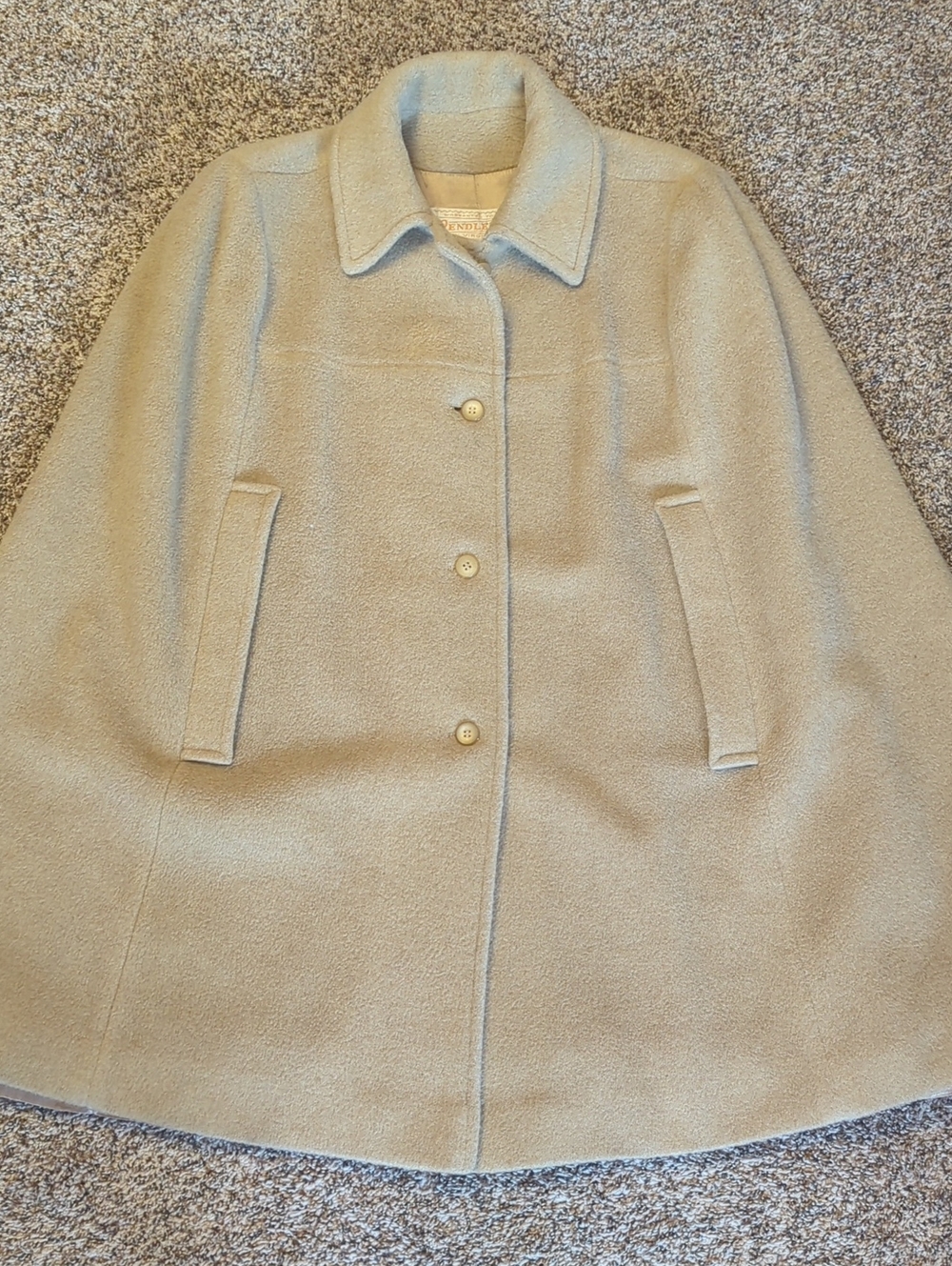 Pendleton Camel Wool Cape
